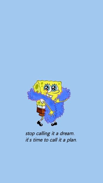 Blue Spongebob Background.