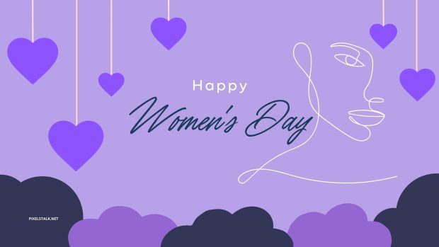 Blue Womens Day Wallpaper.