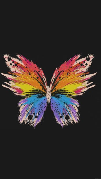Butterfly Wallpaper Aesthetic Wallpaper HD Rainbow Color.