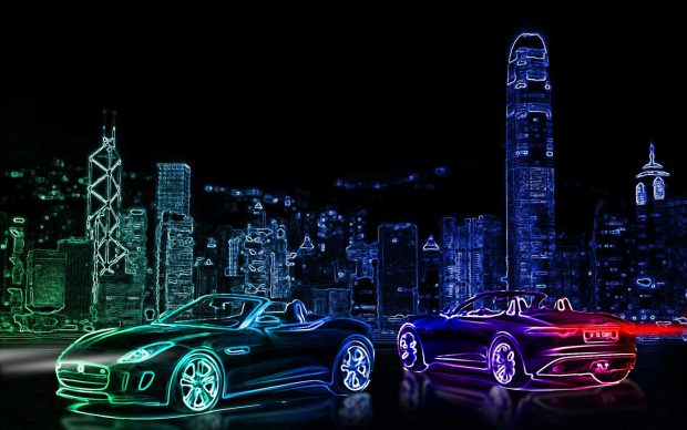 Car Neon City Wallpaper HD.