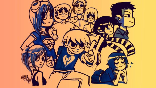 Cartoon Scott Pilgrim Wallpaper HD.