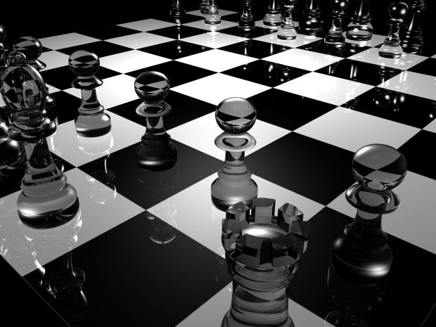 Chess Black And White Wallpaper HD.