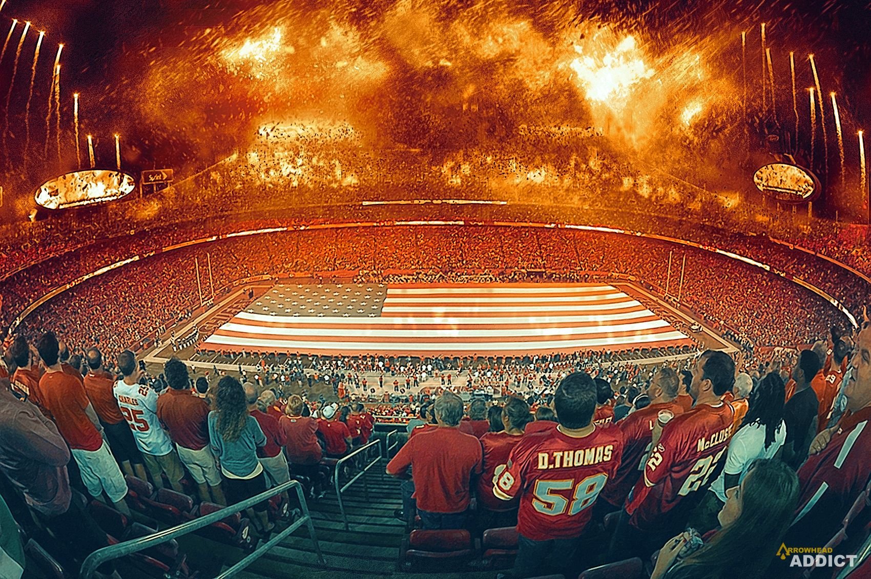Kansas City Chiefs Panoramic Poster  Arrowhead Stadium