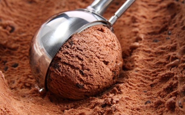 Chocolate Ice Cream Background.