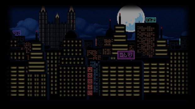 City Night Grunge Aesthetic Background.