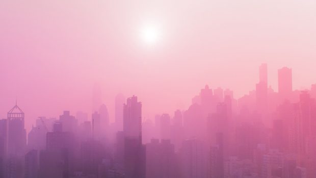 City Pink Aesthetic Wallpaper HD.