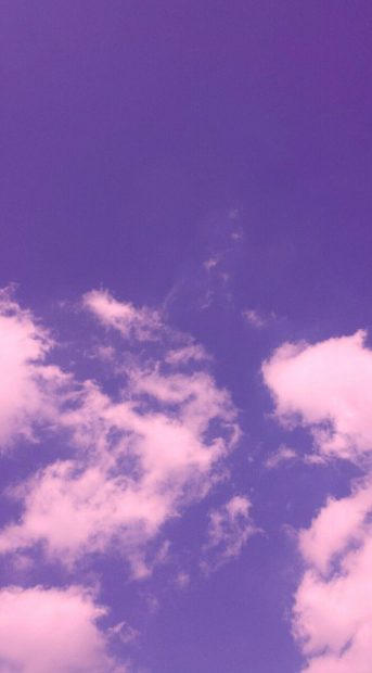 Cloud Aesthetic Light Purple Background.