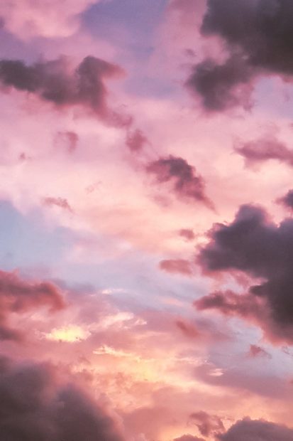 Cloud Aesthetic Pink Wallpaper Iphone HD.
