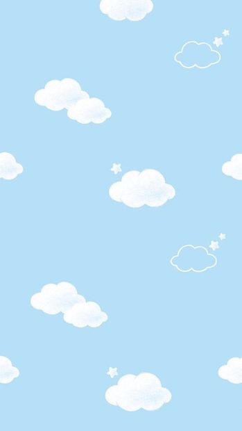 Cloud Cute Blue Wallpaper HD.