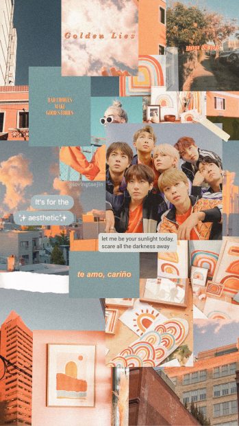 Collage BTS Wallpaper Aesthetic.