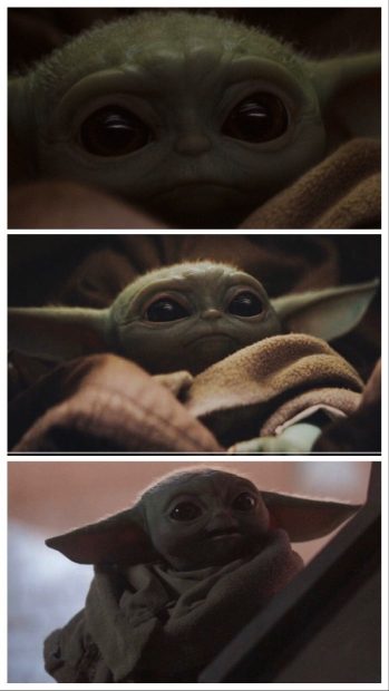 Collage Baby Yoda Phone Wallpaper HD.