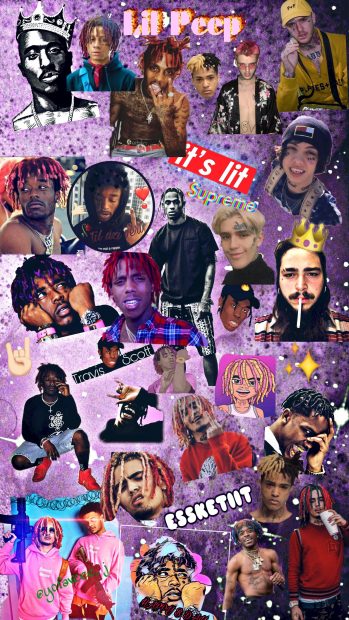 Collage Cool Rapper Background.