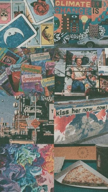 Collage Cool Vintage Wallpaper HD.