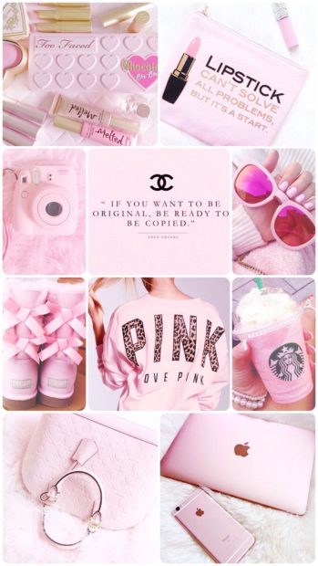 Collage Pink Aesthetic Wallpaper HD.