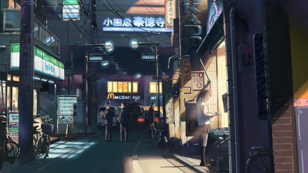 Cool Anime City Wallpaper HD.