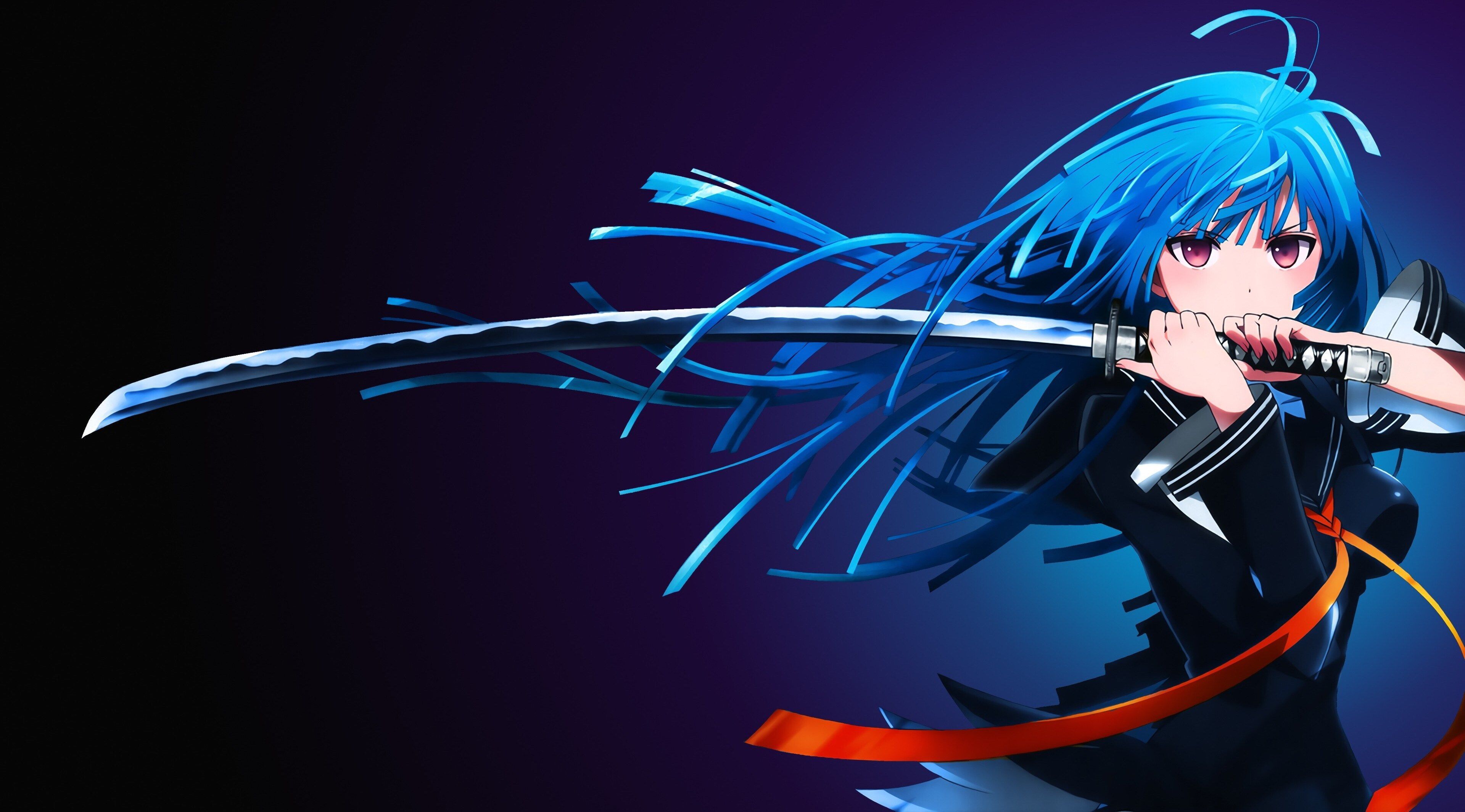 Download Cool Anime Boy Blue Hair And Eyes Wallpaper  Wallpaperscom
