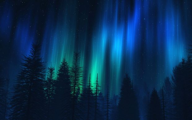 Cool Aurora Borealis Background.