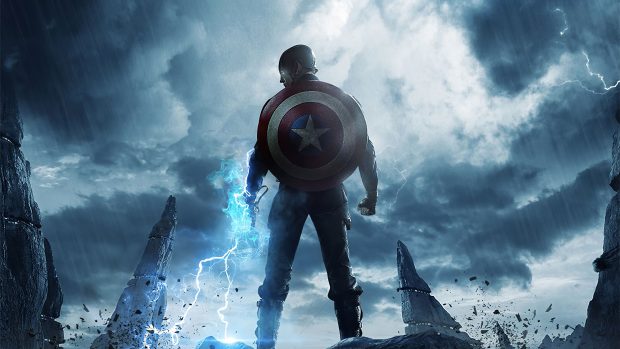 Cool Captain America Desktop Background.