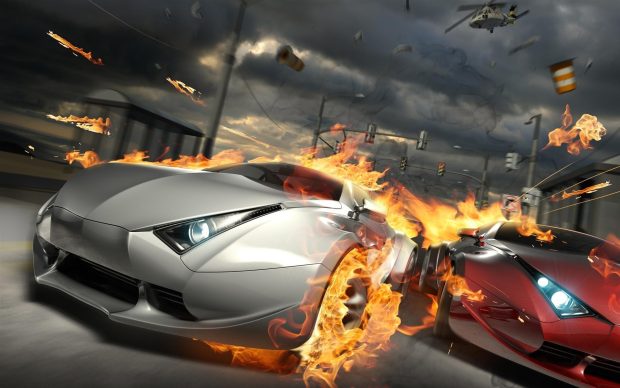 Cool Car Wallpaper HD 1080p Fire.