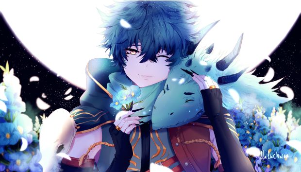 Cool Cute Anime Boy Background.