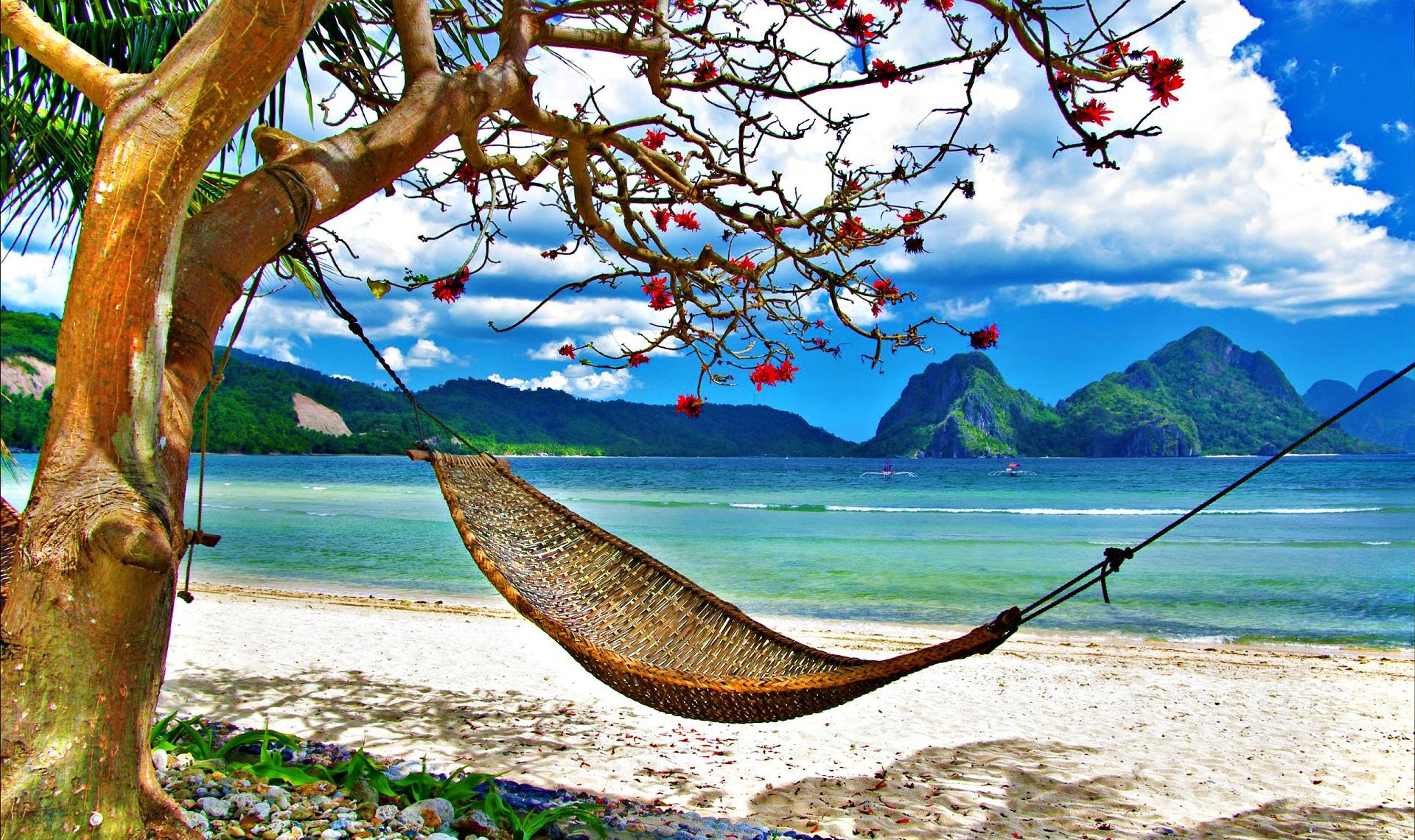 Summer times of sea sand beach sun View of beautiful beach island in  Thailand For use as background wallpaper screen saver Summer or holiday  or vacation or peace or calm or fresh