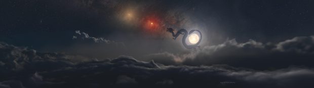 Cool Dual Monitor Moon Wallpaper HD.