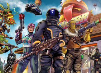 Cool Fortnite Backgrounds Cartoon Art.