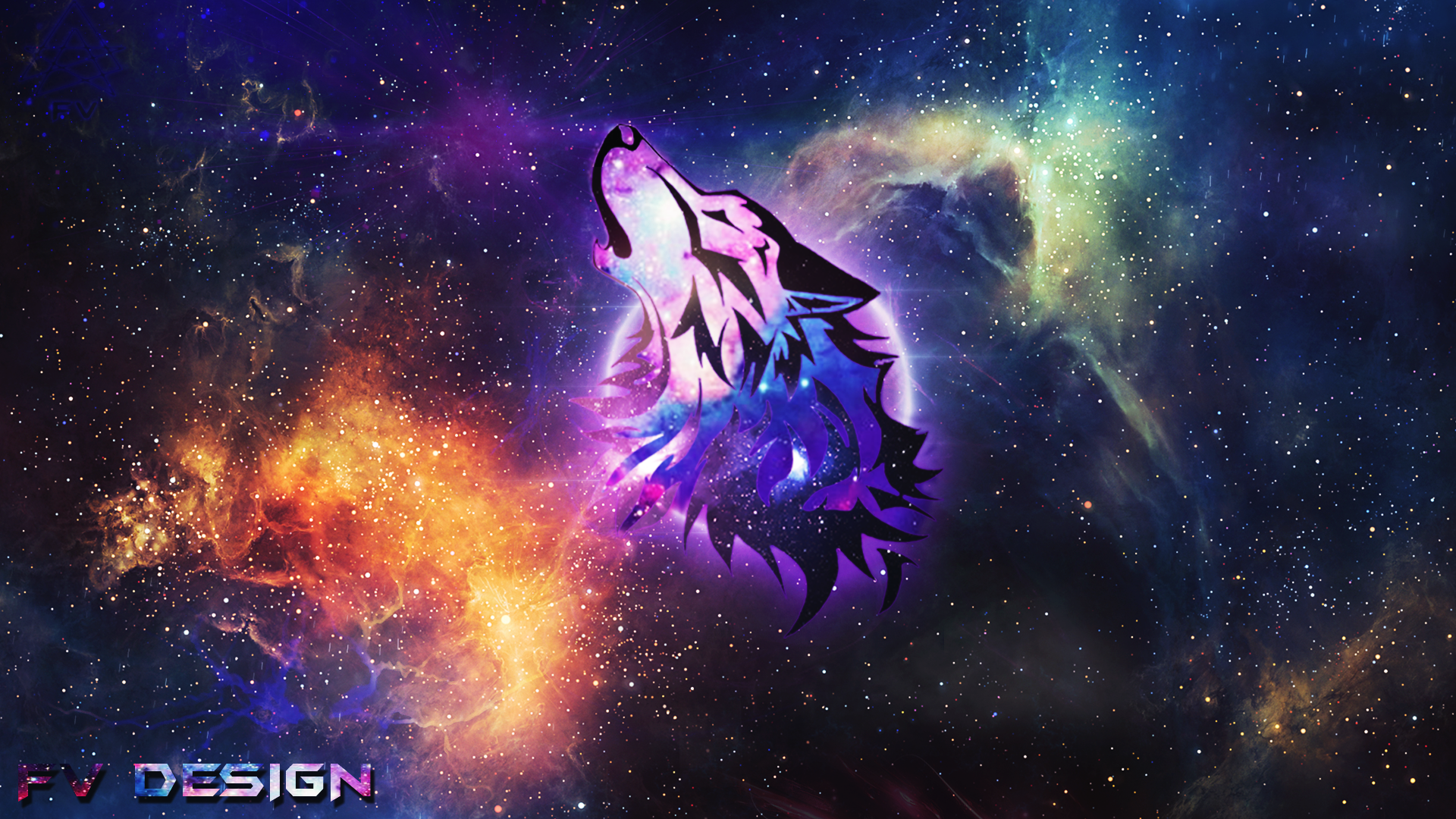  Galaxy Wolf Background Full HD Wallpaper Download  CBEditz