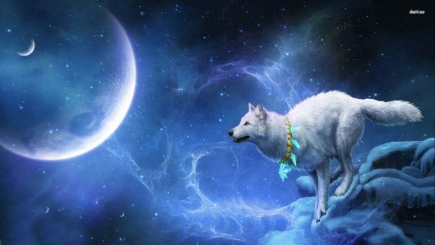 Cool Galaxy Wolf Wallpaper for Desktop.