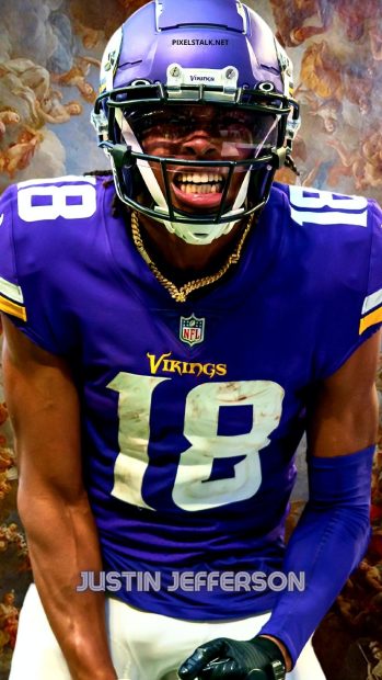 Cool Justin Jefferson Wallpaper HD.