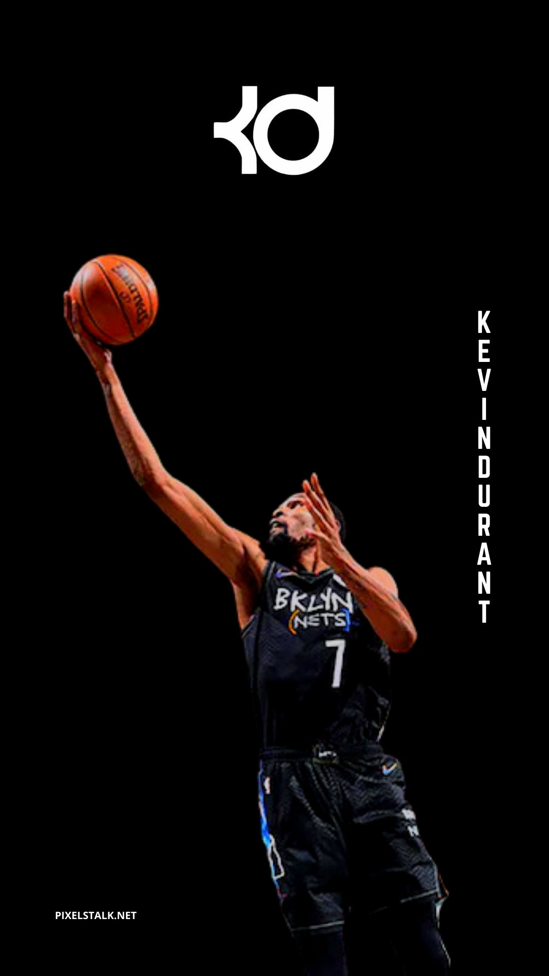 Download wallpapers Kevin Durant Brooklyn Nets NBA American basketball  player portrait black stone background basketball for desktop with  resolution 2880x1800 High Quality HD pictures wallpapers