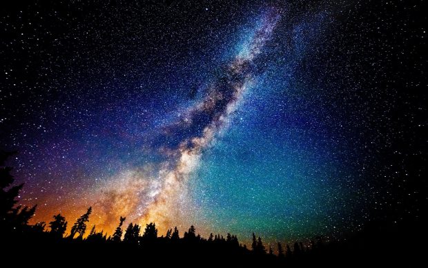 Cool Milky Way Background.