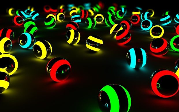 Cool Neon Wallpaper Light Ball.