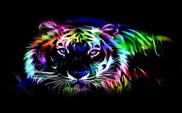 Cool Neon Wallpaper Tiger.