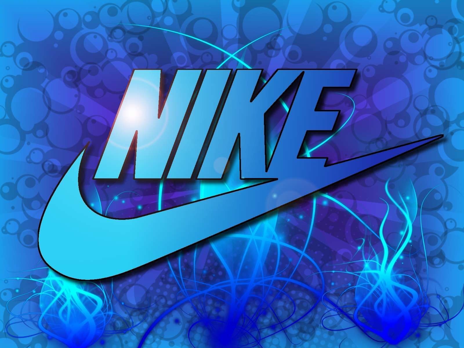 Download Nike Logo in Blue Wallpaper  Wallpaperscom