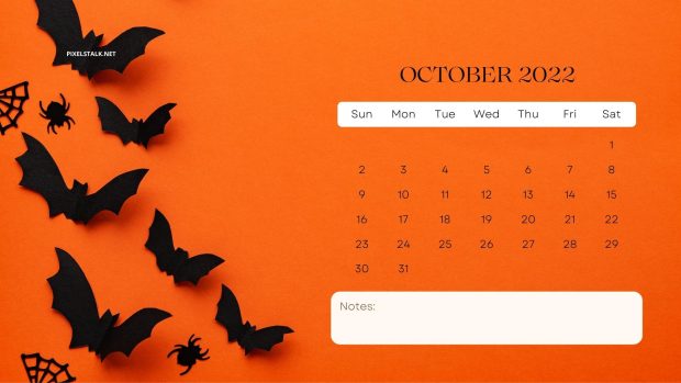 Cool October 2022 Calendar Background.