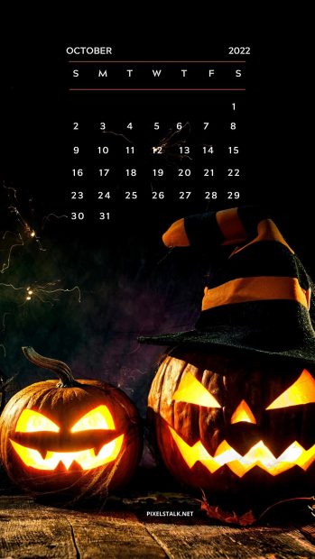 Cool October 2022 Calendar Phone Background.