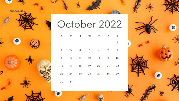 Cool October 2022 Calendar Wallpaper HD.