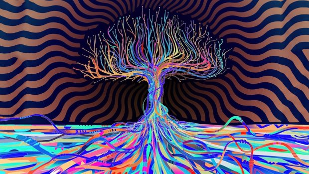 Cool Psychedelic Background.