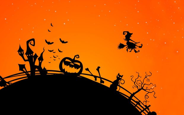 Cool Pumpkin Halloween Background.