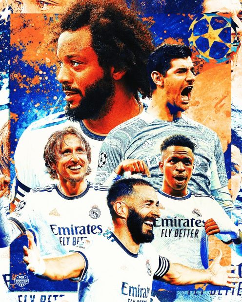Cool Real Madrid UEFA Champions League 2022 Background.