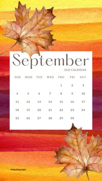 Cool September 2022 Calendar Iphone Wallpaper HD.
