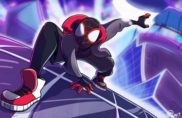 Cool Spider Man Into The Spider Verse Wallpaper HD.