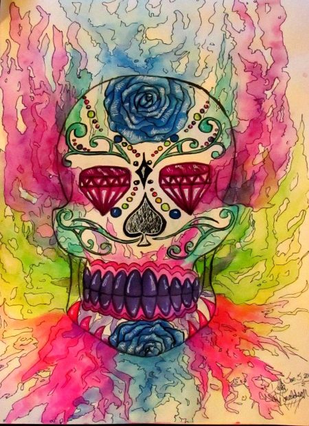 Cool Sugar Skull Wallpaper HD.