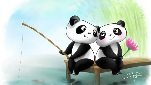 Couple Cute Panda Wallpaper HD.