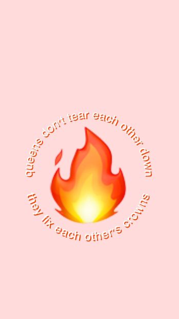 Cute Aesthetic Wallpaper HD Fire Icon.