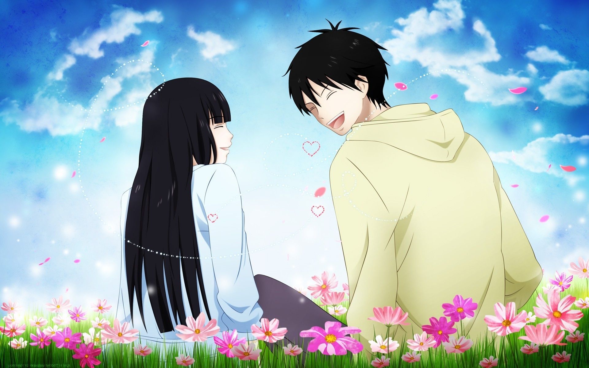 Desktop Wallpaper Anime Couple Friends Anime Girl And Boy Fun Hd  Image Picture Background 7a5946