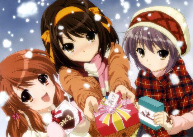 Cute Anime Christmas Wallpaper HD.