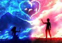 Cute Anime Couple Desktop Wallpaper.