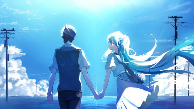 Cute Anime Couple Wallpaper Free Download.